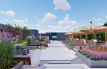 鄭州中原金融產(chǎn)業(yè)園屋頂花園設計