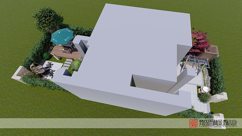 別墅庭院景觀設(shè)計效果圖