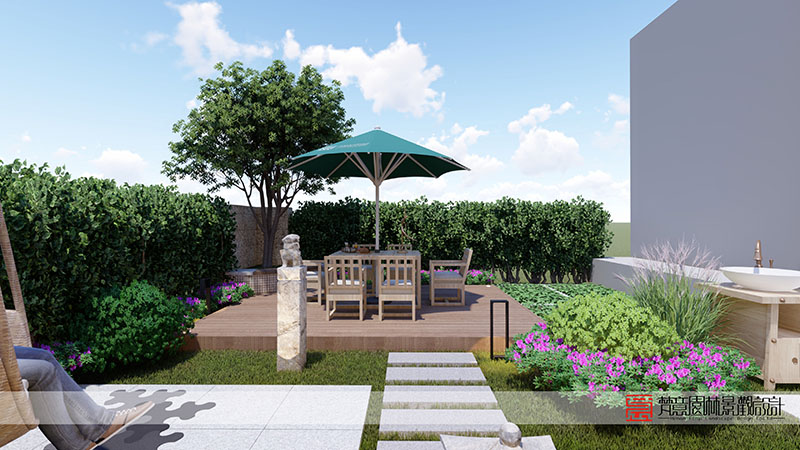 別墅庭院景觀設(shè)計效果圖