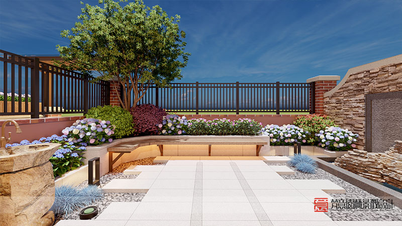 鄭州天倫莊園32㎡庭院設(shè)計(jì)