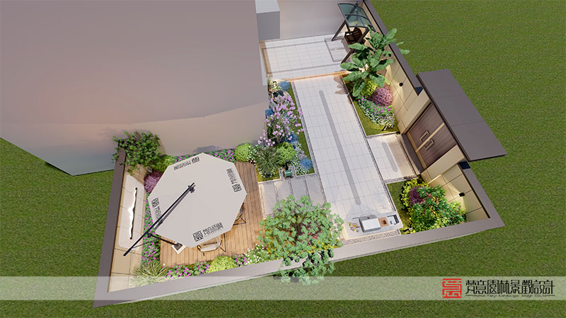 安陽(yáng)96㎡私家庭院設(shè)計(jì)