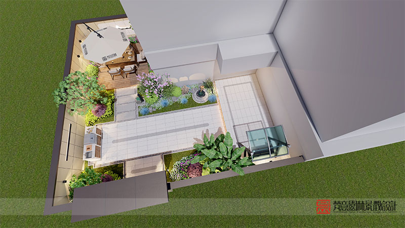 安陽(yáng)96㎡私家庭院設(shè)計(jì)