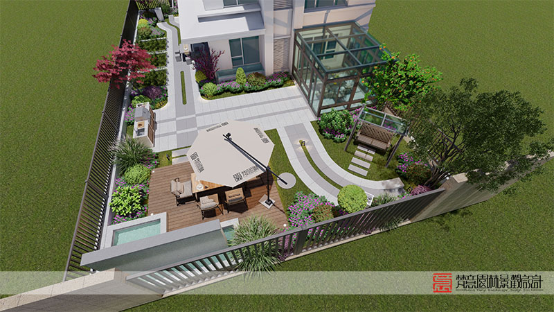 鄭州正商河峪洲207㎡庭院設(shè)計(jì)