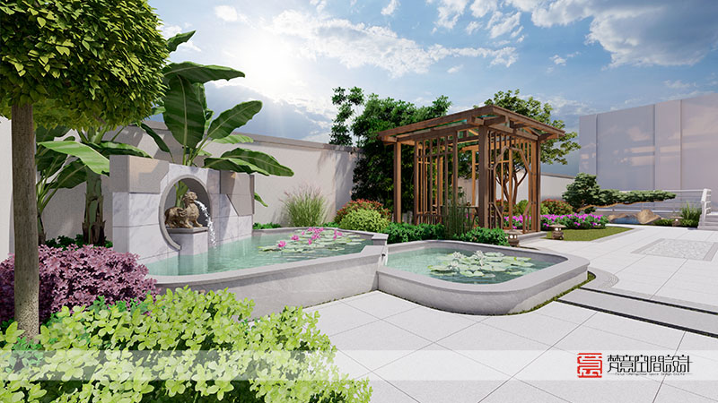 鄭州花園新村別墅庭院設(shè)計