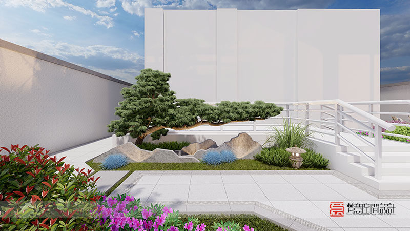 鄭州花園新村別墅庭院設(shè)計