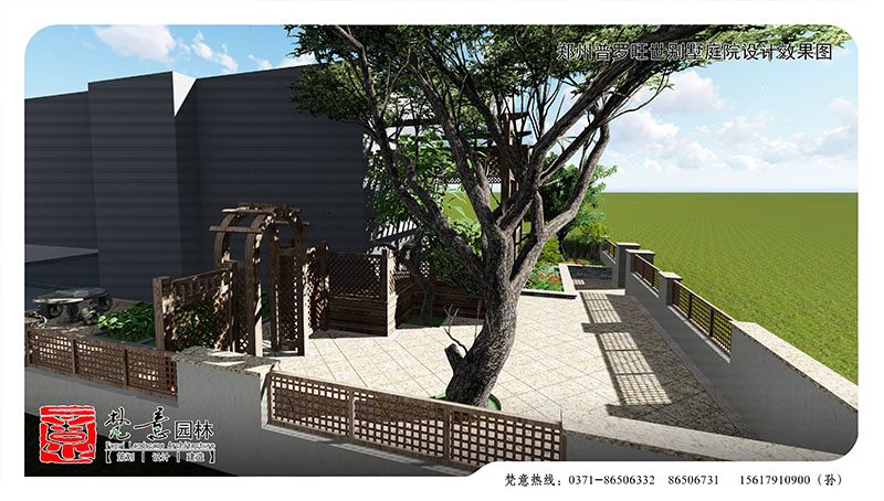 鄭州普羅旺世別墅庭院設(shè)計,別墅庭院設(shè)計