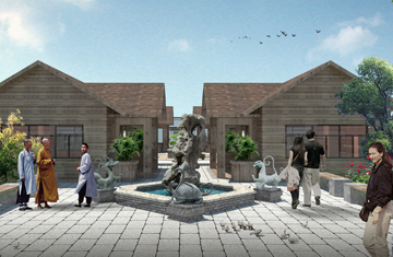 屋頂花園設(shè)計(jì)：鄭州五洲茶城屋頂花園設(shè)計(jì)