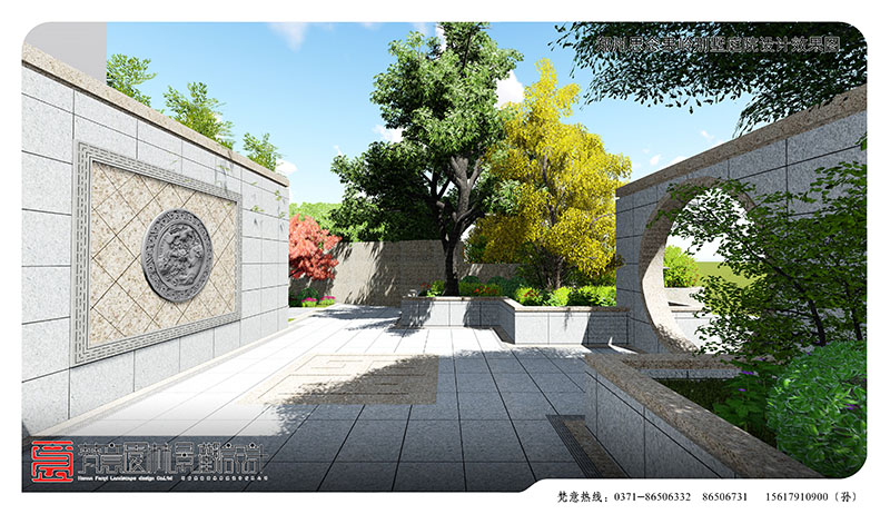 鄭州別墅庭院設(shè)計,鄭州思念果嶺別墅庭院設(shè)計