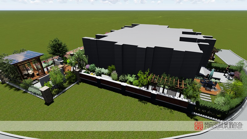 鄭州庭院設(shè)計,登封庭院設(shè)計,天和英倫莊園庭院設(shè)計