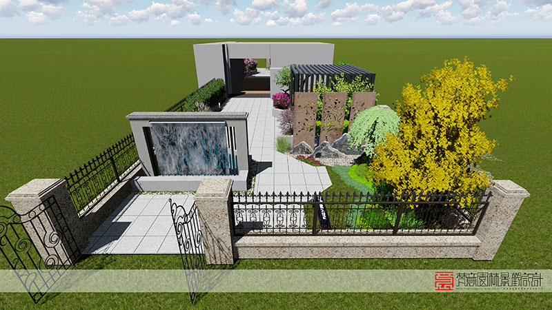 新鄉(xiāng)庭院設(shè)計,新鄉(xiāng)恒大金碧天下別墅庭院設(shè)計