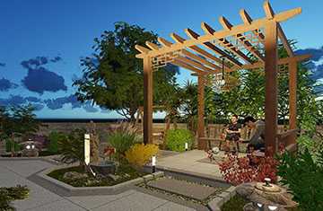 鄭州庭院設(shè)計案例-滎陽清華憶江南