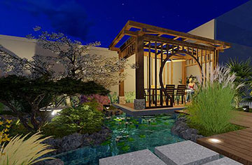 鄭州別墅花園設(shè)計——南月堤藝術(shù)家別墅